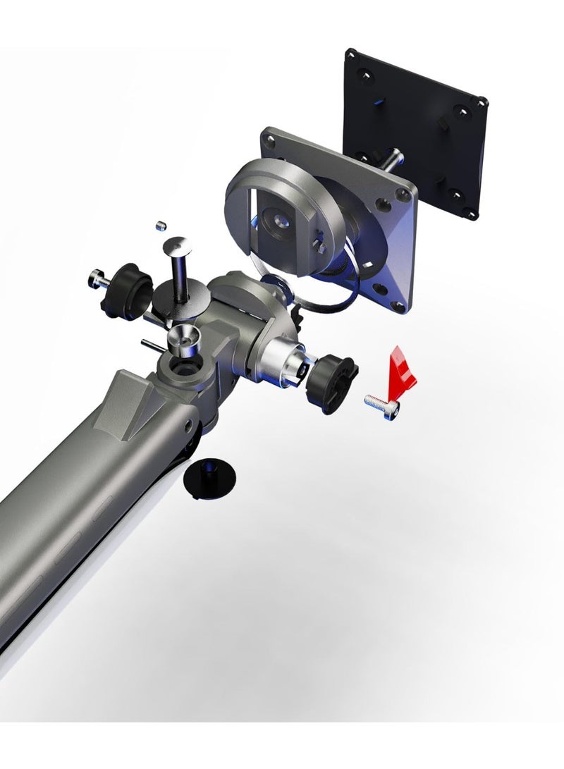 نورث بايو ذراع شاشة مكتبي للألعاب للشاشات من 27 إلى 50 بوصة (مسطحة/منحنية/عريضة)، مثبت مكتبي متين، يتحمل حتى 18 كجم، متوافق مع VESA 75/100 ملم - Image 3